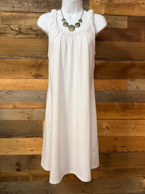 None Dresses & Skirts - White Resort Mini Dress Cover Up Women's S Stretch Strap Beach Vacation